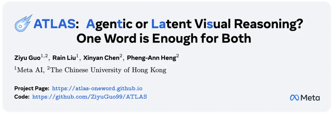 Z Tech｜一个词就能视觉推理？Meta 华人颠覆性提出 ATLAS 新范式