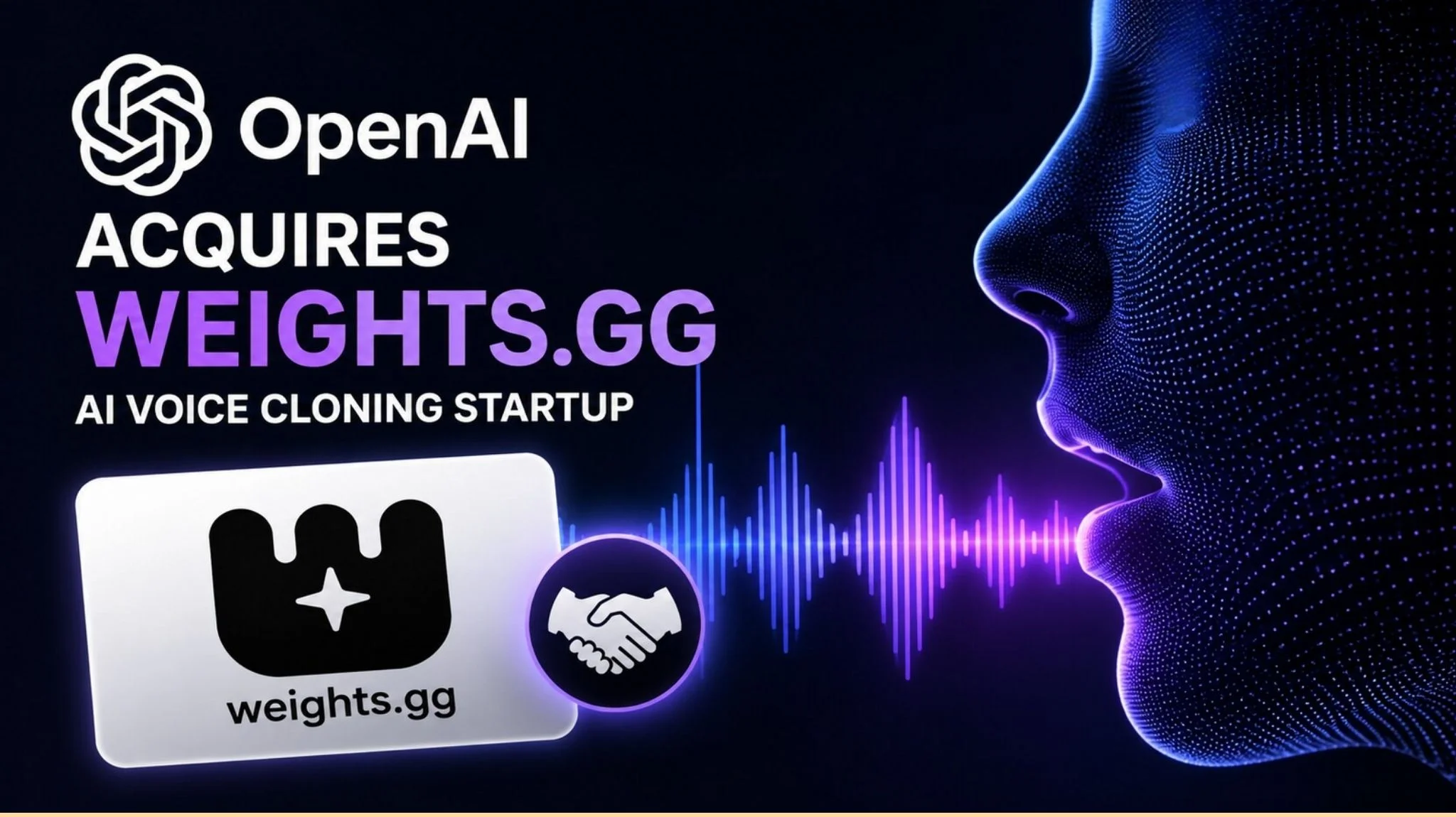 速递｜OpenAI收购Weights.GG，拿下AI语音克隆技术，6名核心成员入职