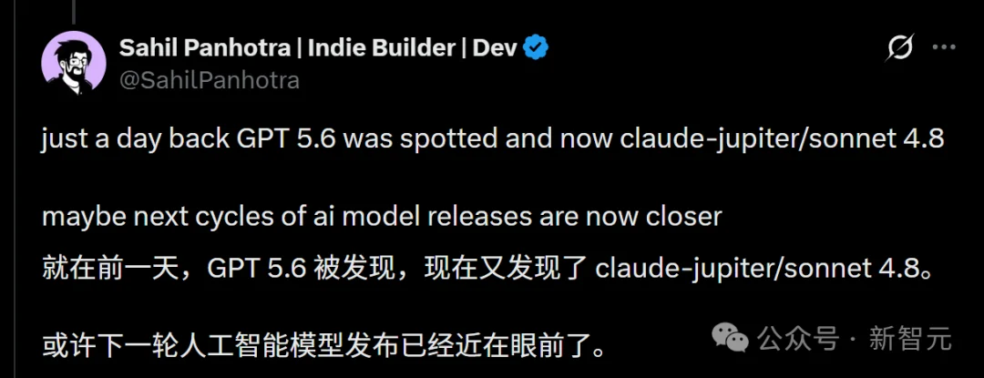 GPT-5.6现身后，下一个Claude Sonnet 4.8又曝光了！