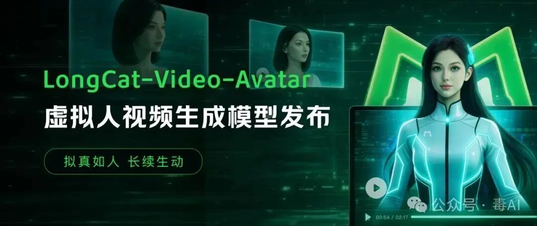久不发声的美团AI，一开口就开源商用数字人——还把三个闭源大佬给超了