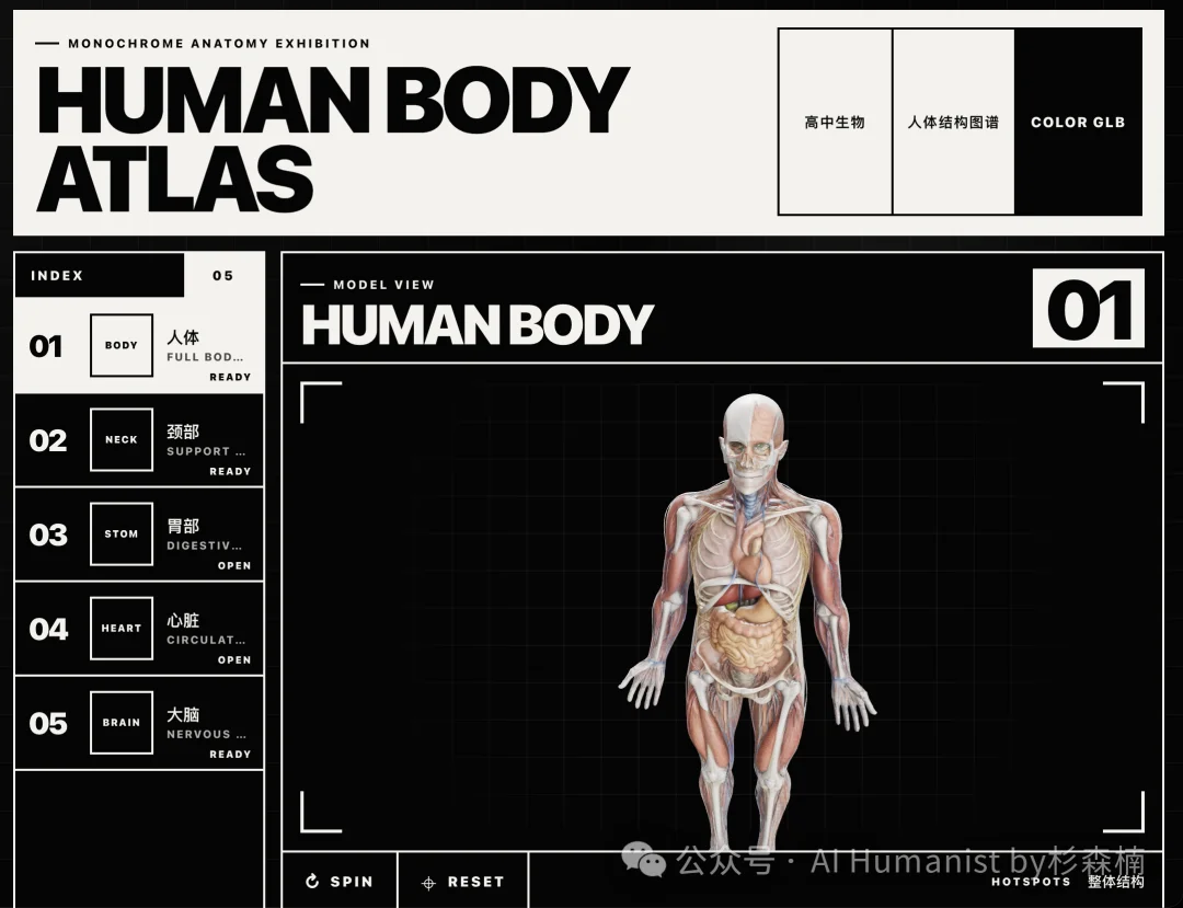 如何用 Codex + Blender，做出全网爆火的 3D 人体模型教科书？
