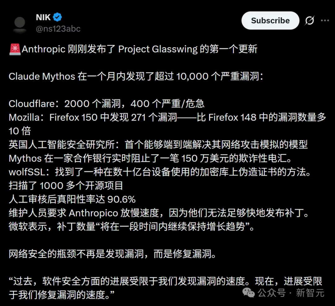 Mythos首个报告出炉:全球数十亿设备裸奔!30天挖出10000致命漏洞
