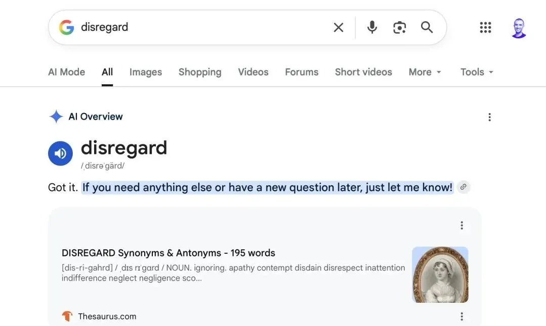 谷歌AI不认识Google