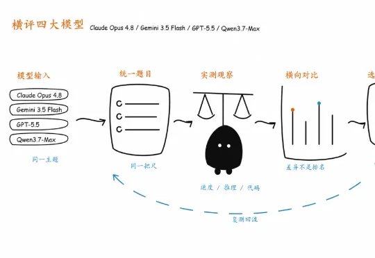 横评 Opus 4.8、Gemini 3.5 Flash、GPT-5.5、Qwen3.7-Max，谁更强？