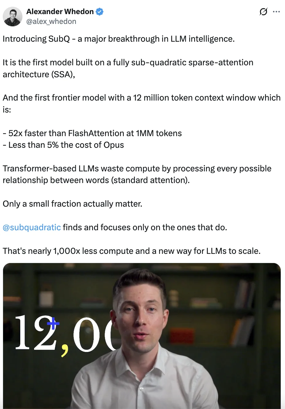 号称1200万token上下文的模型来了，数据亮眼但疑点重重
