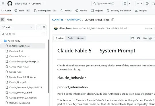 Claude Fable 5提示词泄漏，6小时效果实测，真杀疯了？
