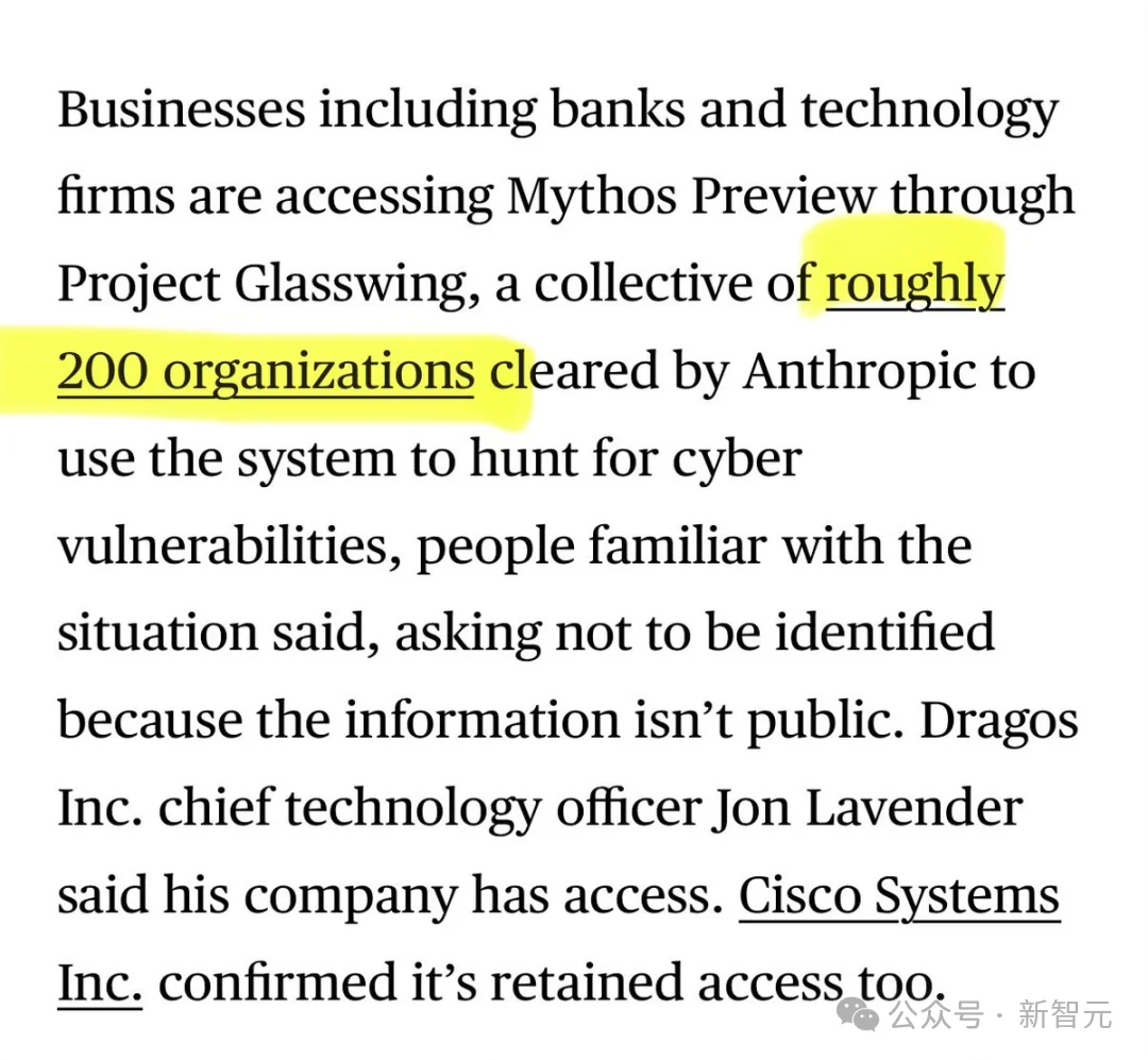 Anthropic走出危机？这200家公司独享Mythos特权
