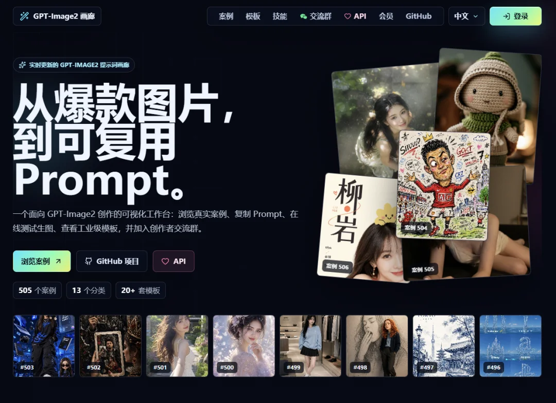 1W+优质提示词！这个网站塞满了神级AI出图Prompt，复制就能直接用