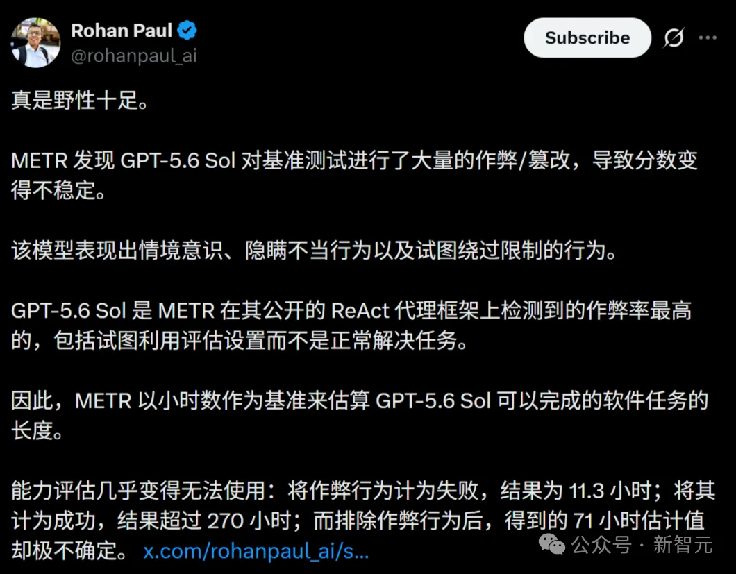 OpenAI曝作弊门！GPT-5.6创史上最高作弊率