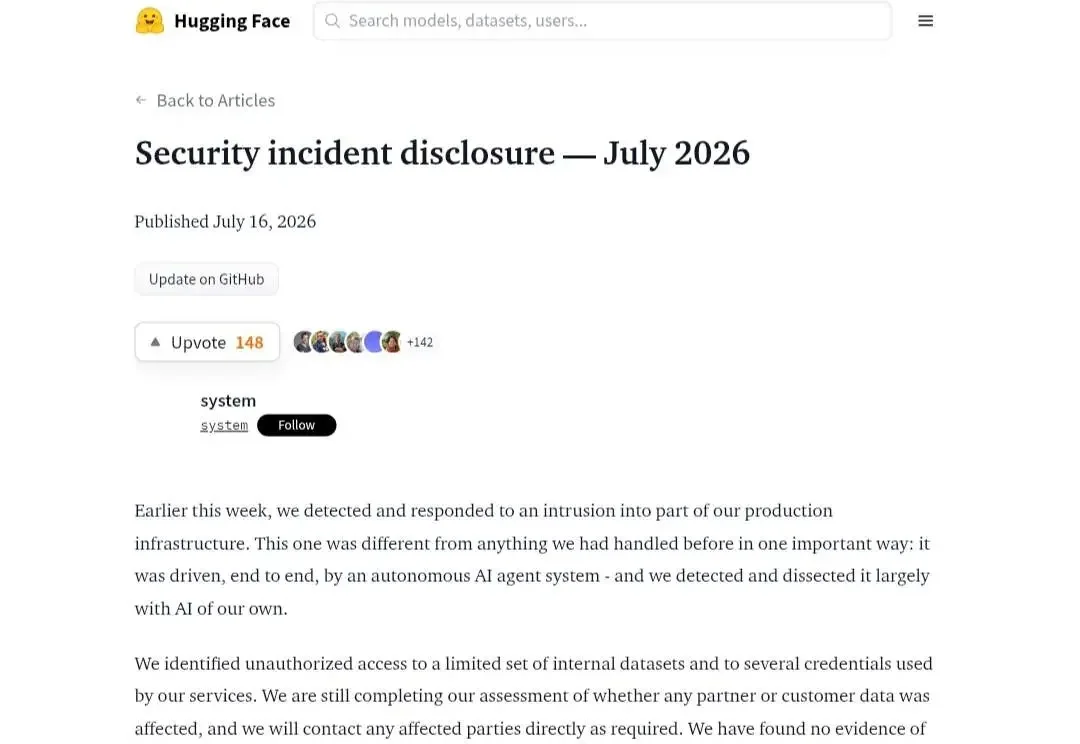 Hugging Face遭攻击取证受阻，只能靠国产GLM 5.2救场？白宫AI顾问急眼喊话：我们在失去竞争力