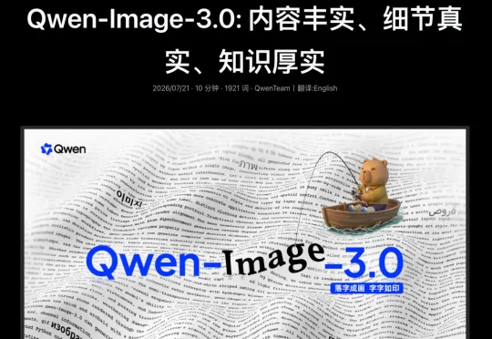 阿里通义发布第三代图像生成模型Qwen-Image-3.0，一手实测
