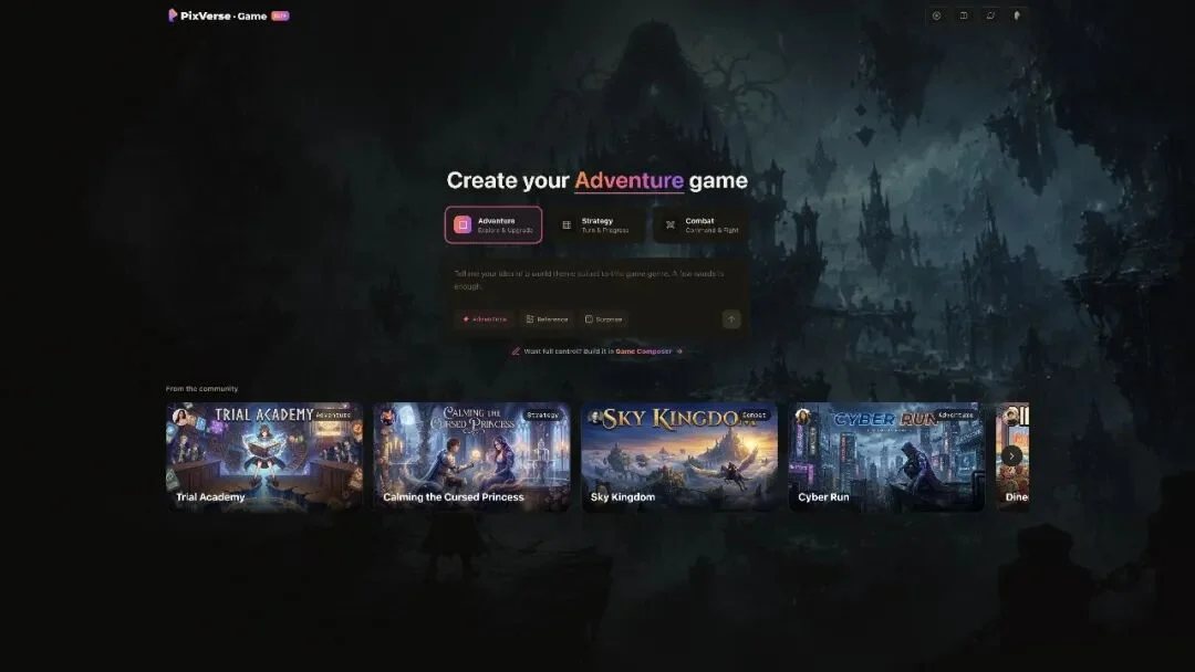 实测 PixVerse Game：当游戏可以「随玩随做」，是什么体验