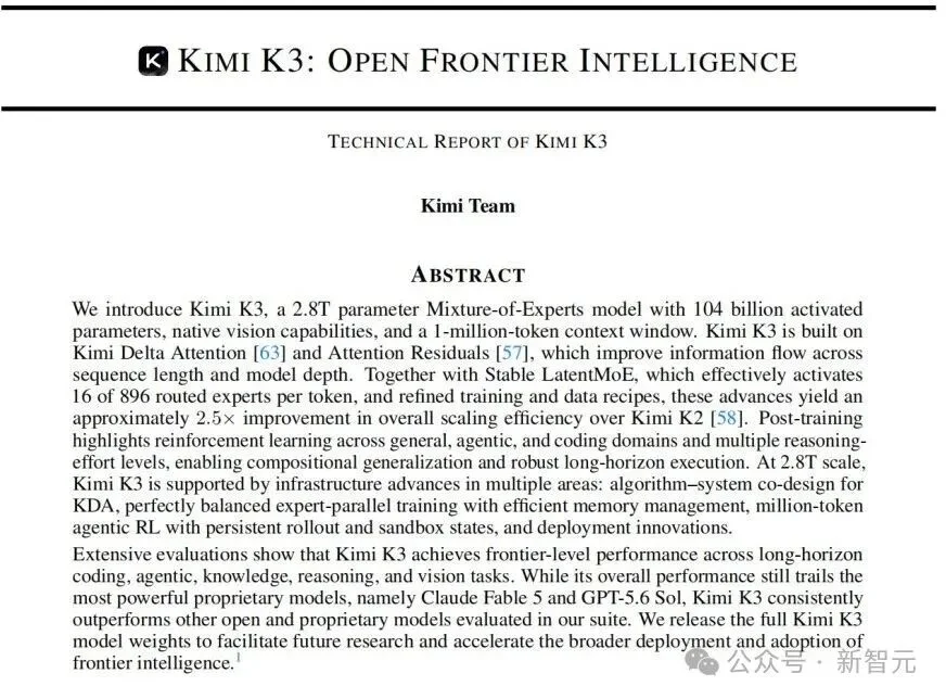 刚刚，Kimi K3正式开源！3万亿模型权重全球开放