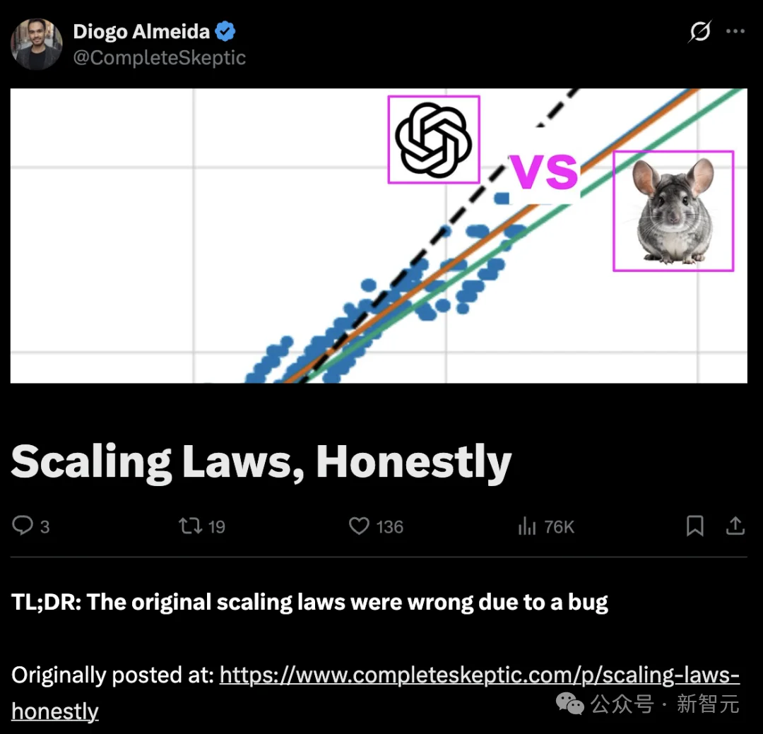 OpenAI塌房!Scaling law原作曝bug,万亿算力全白烧