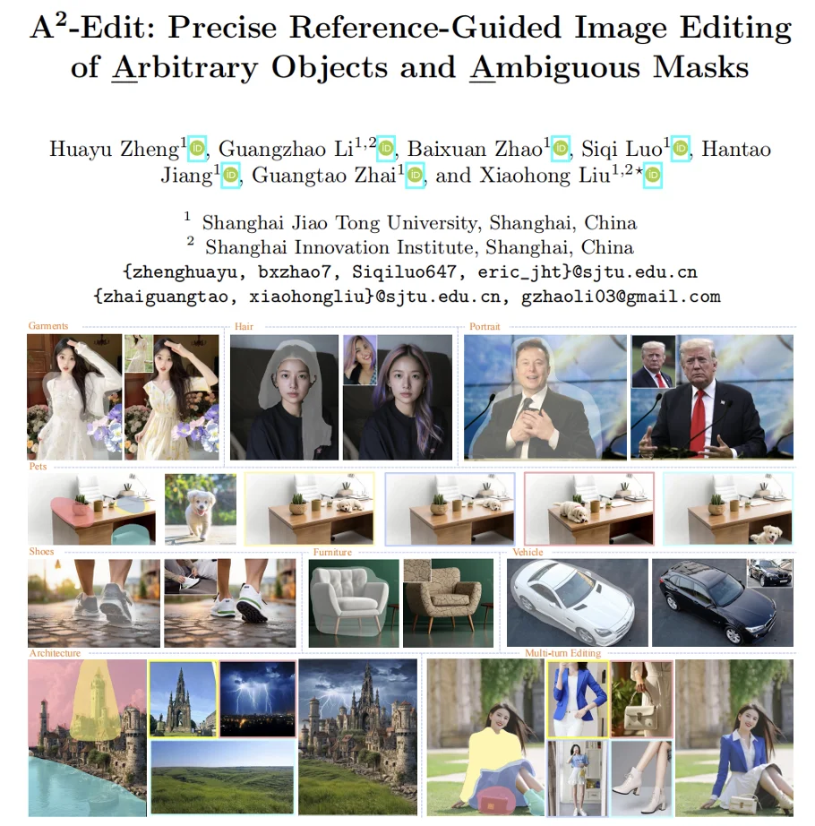 A²-Edit:突破物体类别与掩码精度限制,实现精准参考图编辑