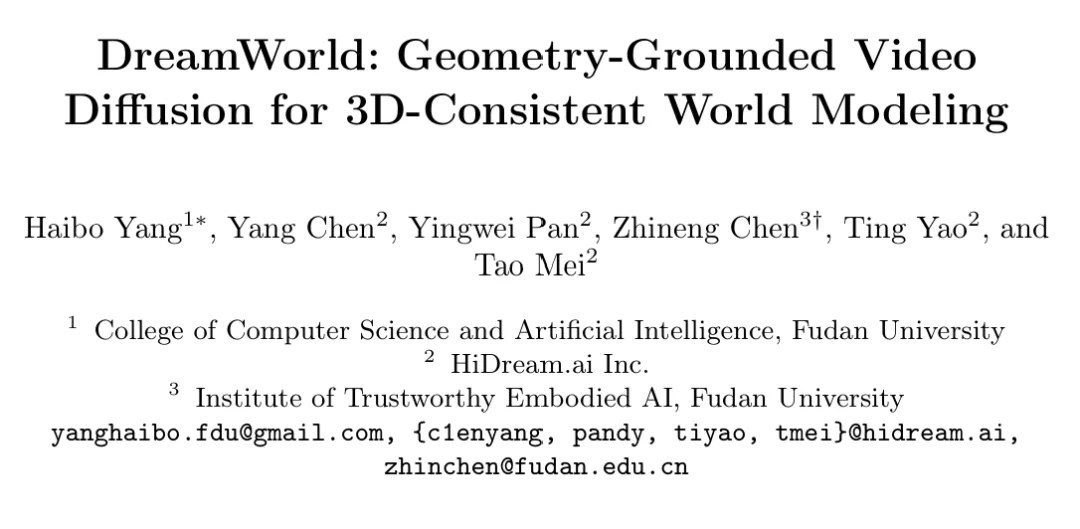 用3D几何先验驱动视频扩散，实现更一致的世界生成