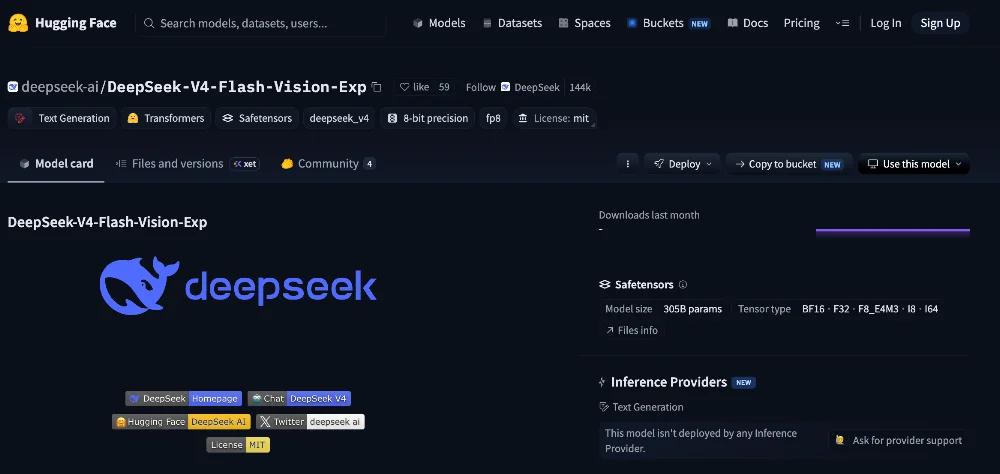 刚刚,DeepSeek-V4多模态模型开源