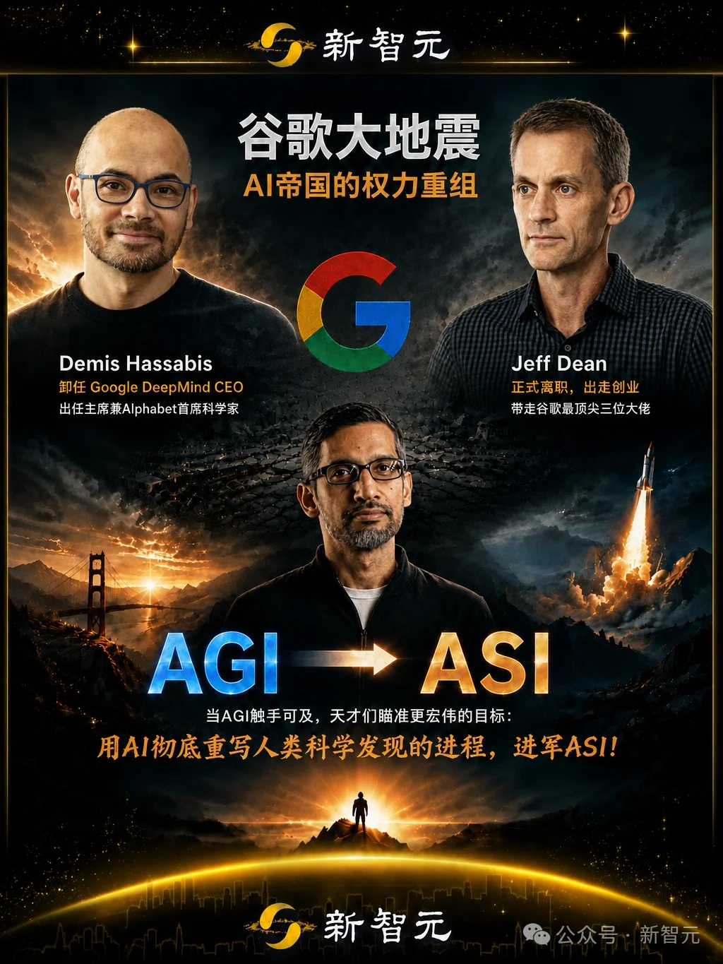 谷歌巨震!诺奖得主卸任DeepMind CEO,首席科学家Jeff Dean离职创业