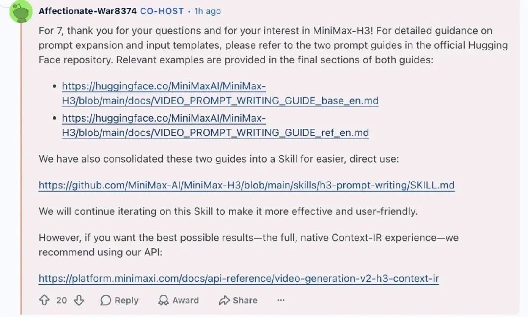 MiniMax H3 团队 Reddit 上回应一切:2K 要开源,图像模型在路上,Apache 2.0 也在考虑了