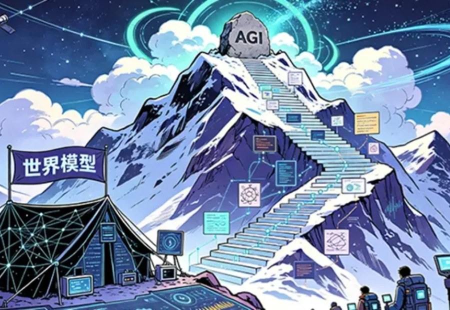 攀爬AGI的南北坡：语言模型之外，生数从世界模型出发