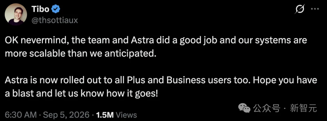 GPT-6 Astra开放Plus！20美元只能拿它干活，不能聊天