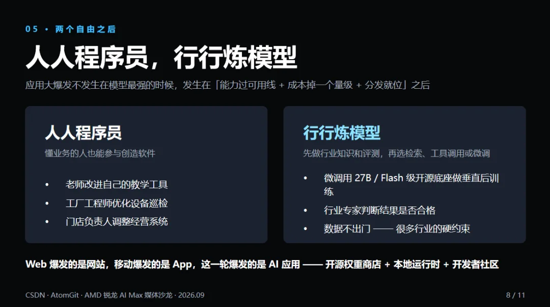 蒋涛：大模型的“PC服务器时代”到来，解锁Token自由，走向人人程序员、行行炼模型