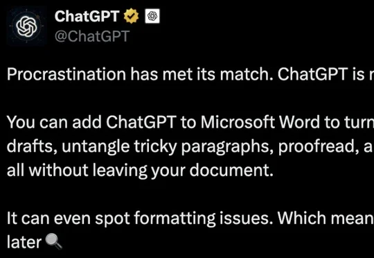 ChatGPT杀进Word：免费版也能用，终于可以告别复制粘贴了