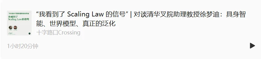 “我看到了 Scaling Law 的信号” | 对谈清华叉院助理教授徐梦迪：具身智能、世界模型、真正的泛化