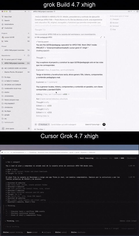 Grok 4.7上线,全球第三!马斯克:4.8也训完了