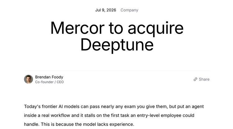 揭秘Mercor：一家能卡OpenAI和Anthropic脖子的“外包”公司