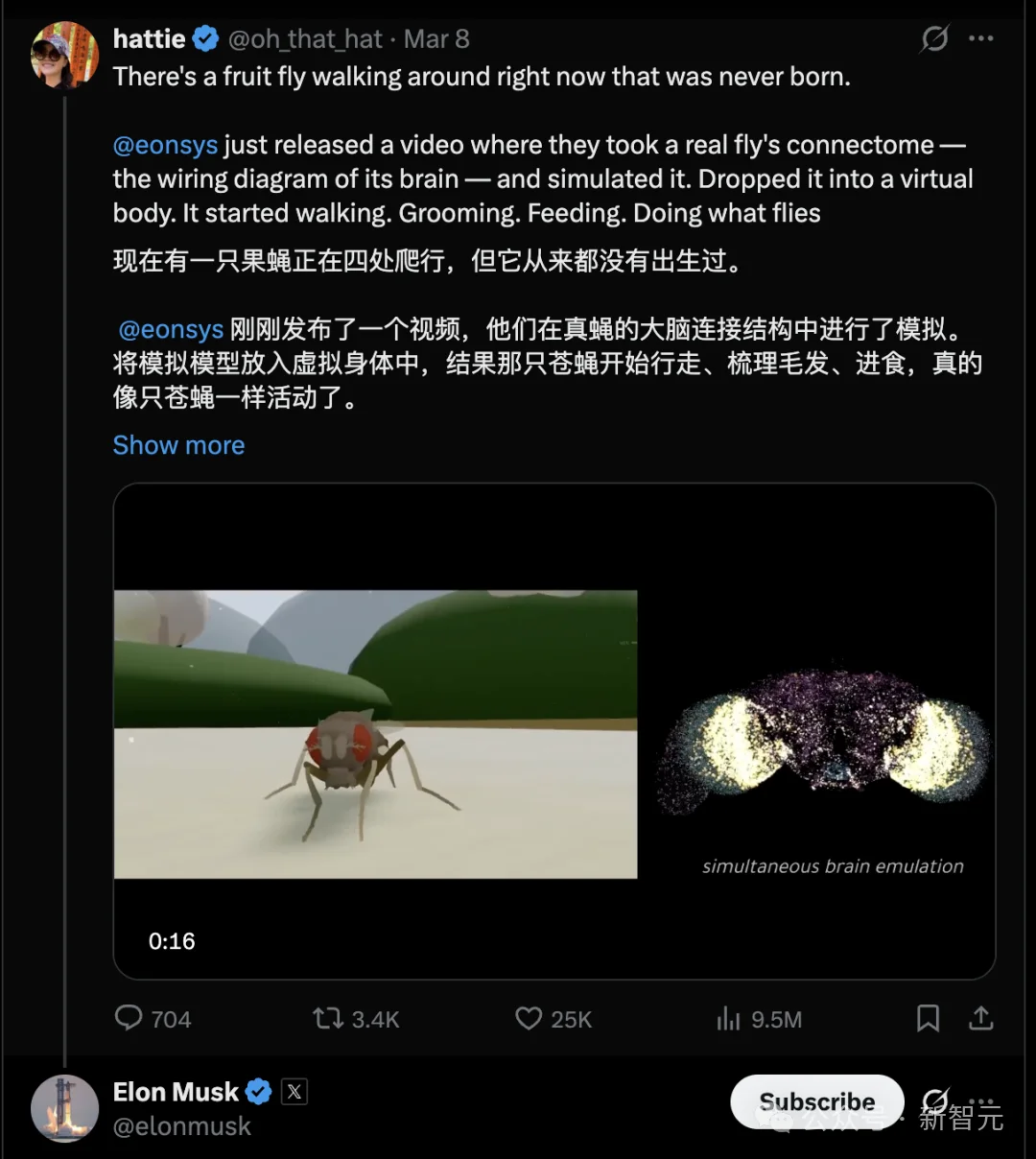 果蝇版黑客帝国来了！谷歌十年画出果蝇大脑，硕士生用GPT-6两天让它沙盒起飞