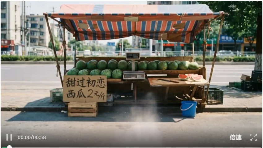“无限时长”AI视频生成来了，我用vivago R1，做了个60秒的《华强买瓜》
