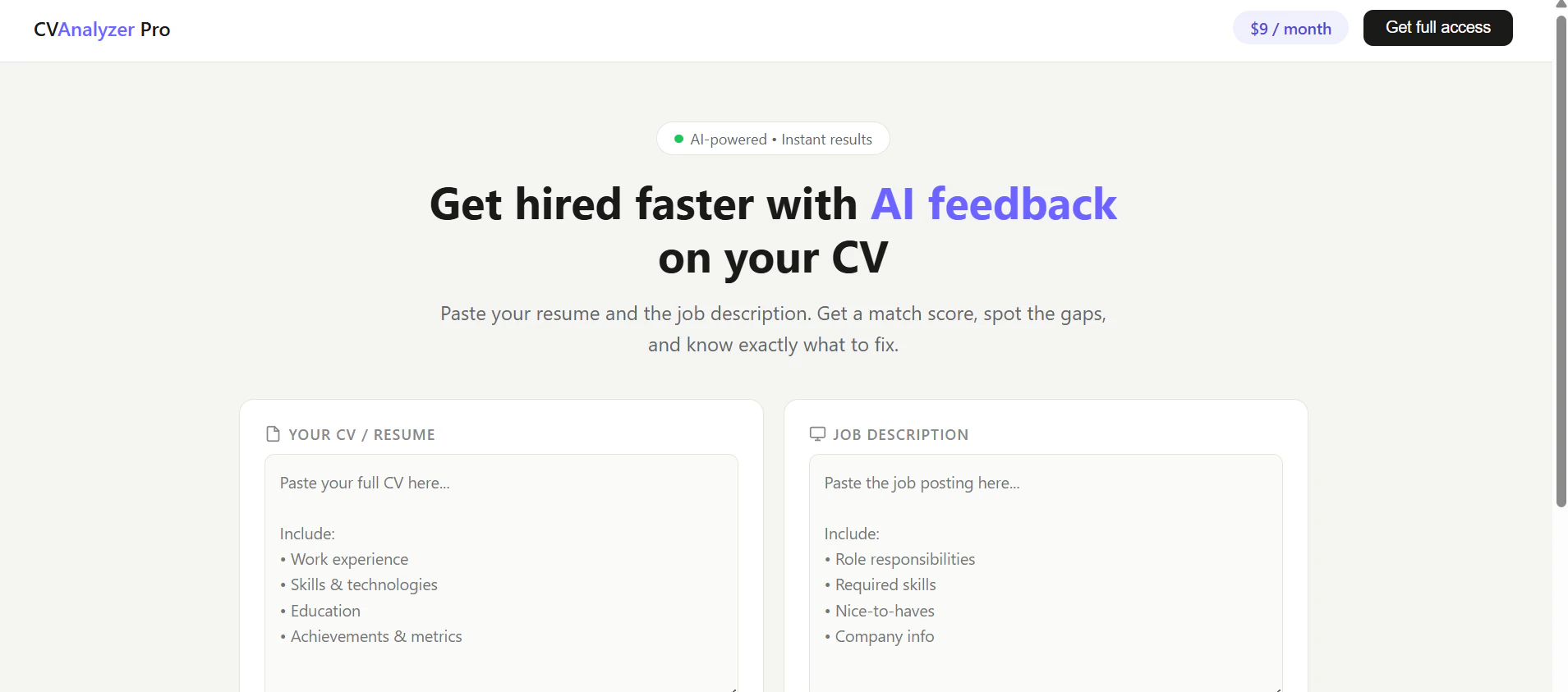 CV Analyzer Pro